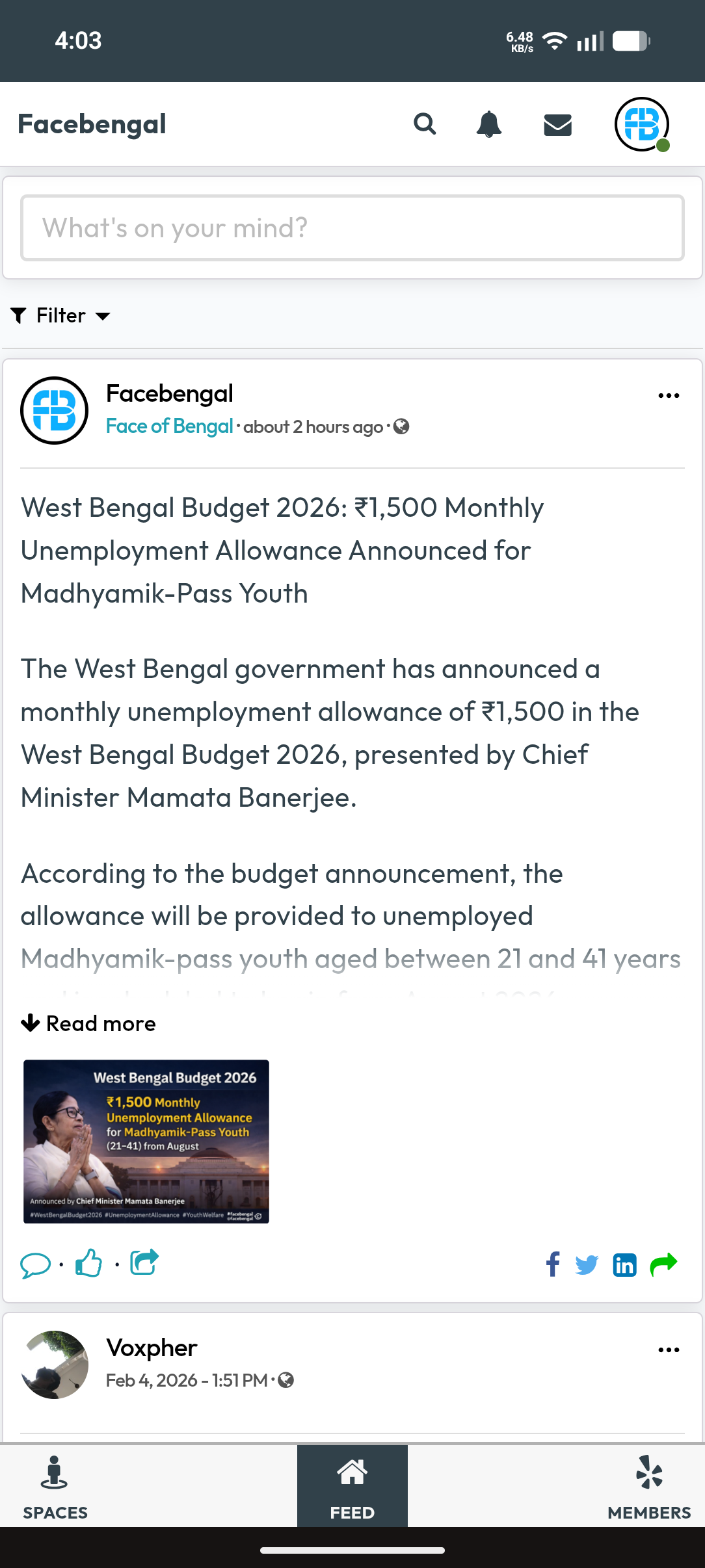 Feed Interface Preview